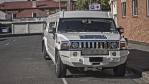 limo parked on road